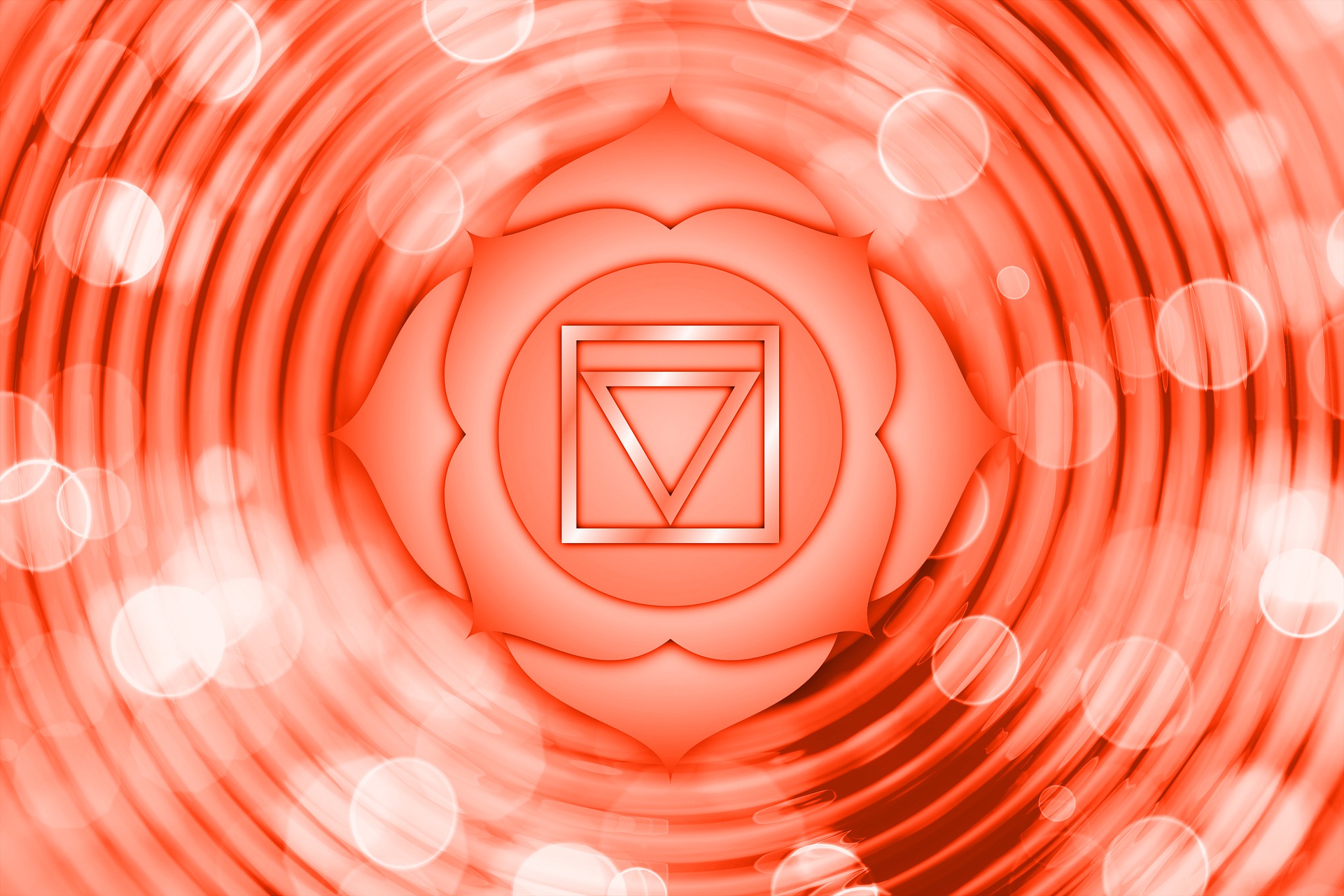 Red root chakra symbol